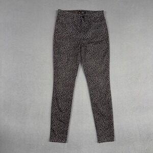 Lee Jeans Womens 2 Grey Leopard Slim Fit Skinny Leg Mid Rise Sculpting Denim